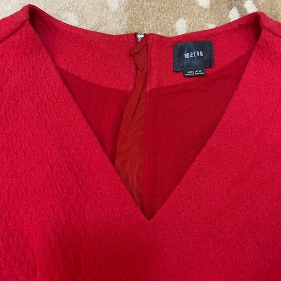 Maeve Anthropologie Womens Medium Splitshade Red Pullover Tulip Dress size M - Picture 5 of 10